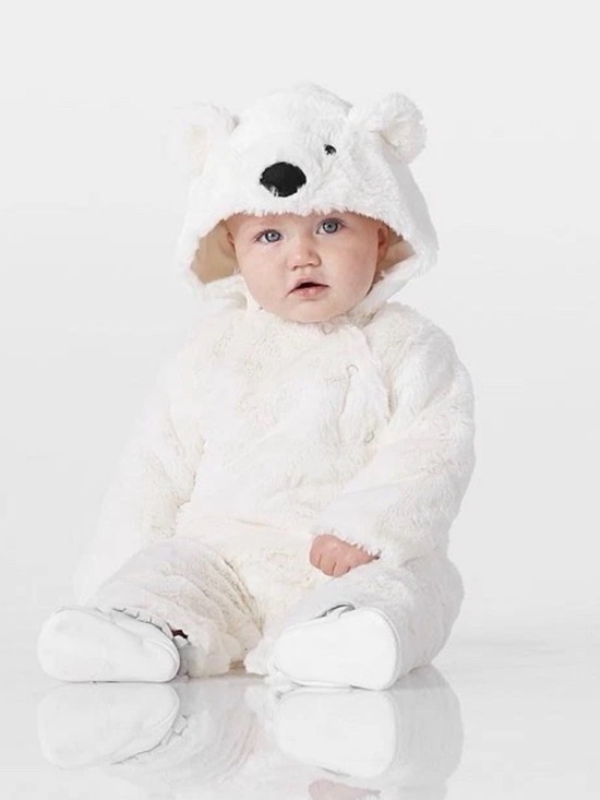Pottery Barn Kids Other - Pottery Barn Kids / Baby Plush Polar Bear Hooded One-Piece 6-12 months